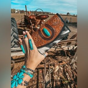 Nashville Wallets a Haute Southern Hyde by Beth Marie Exclusive Cowhide Tooled
